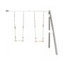 Voir la diapositive 1 : Axi House AXI Portique mural en bois Gris Blanc 2 balançoires 160x244x207cm