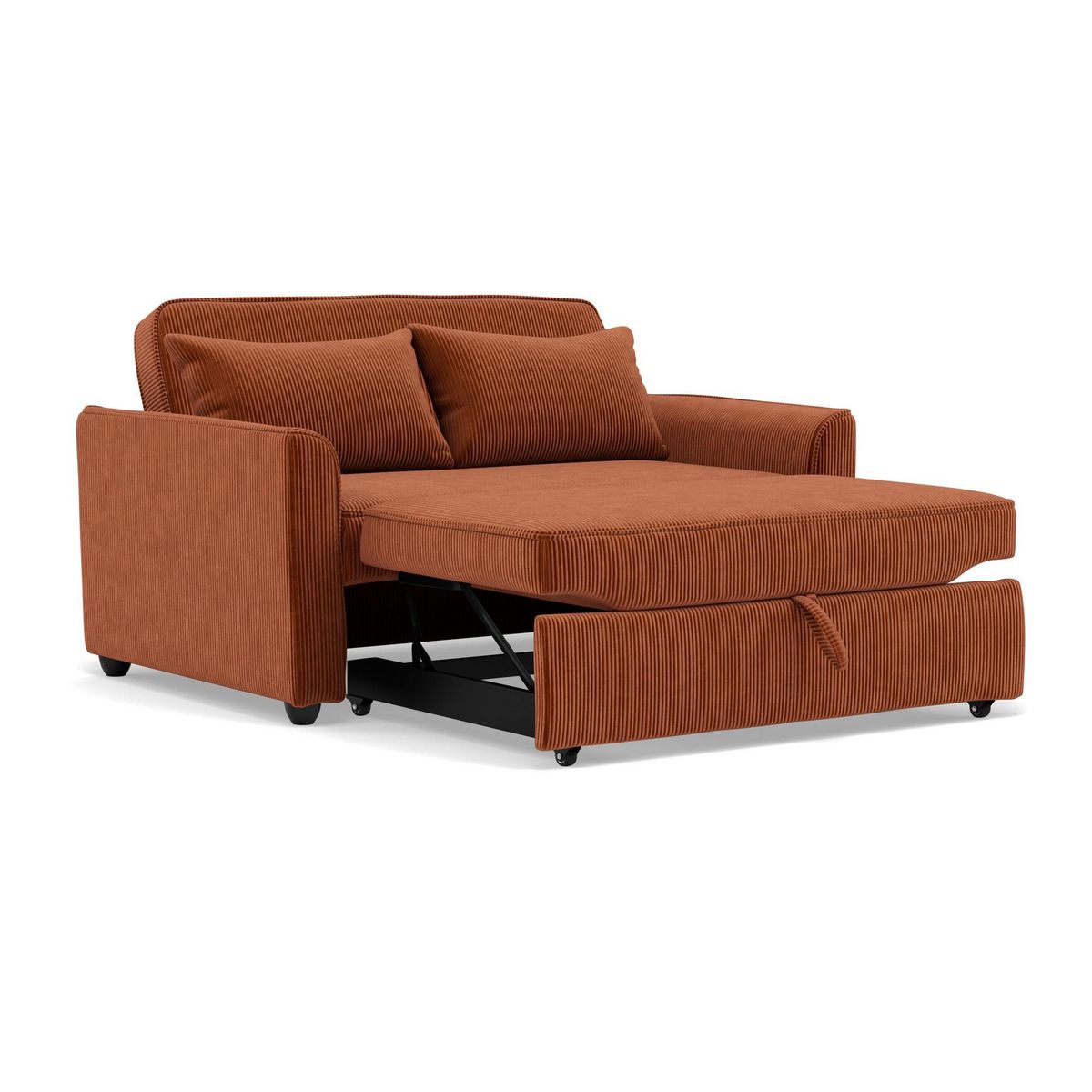 BEST MOBILIER Ernest - canapé droit 2 places convertible en velours côtelé