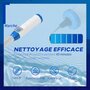OUTSUNNY Aspirateur balai électrique sans fil piscine spa - manche télescopique, brosse, cartouche filtrante - ABS alu. - blanc bleu