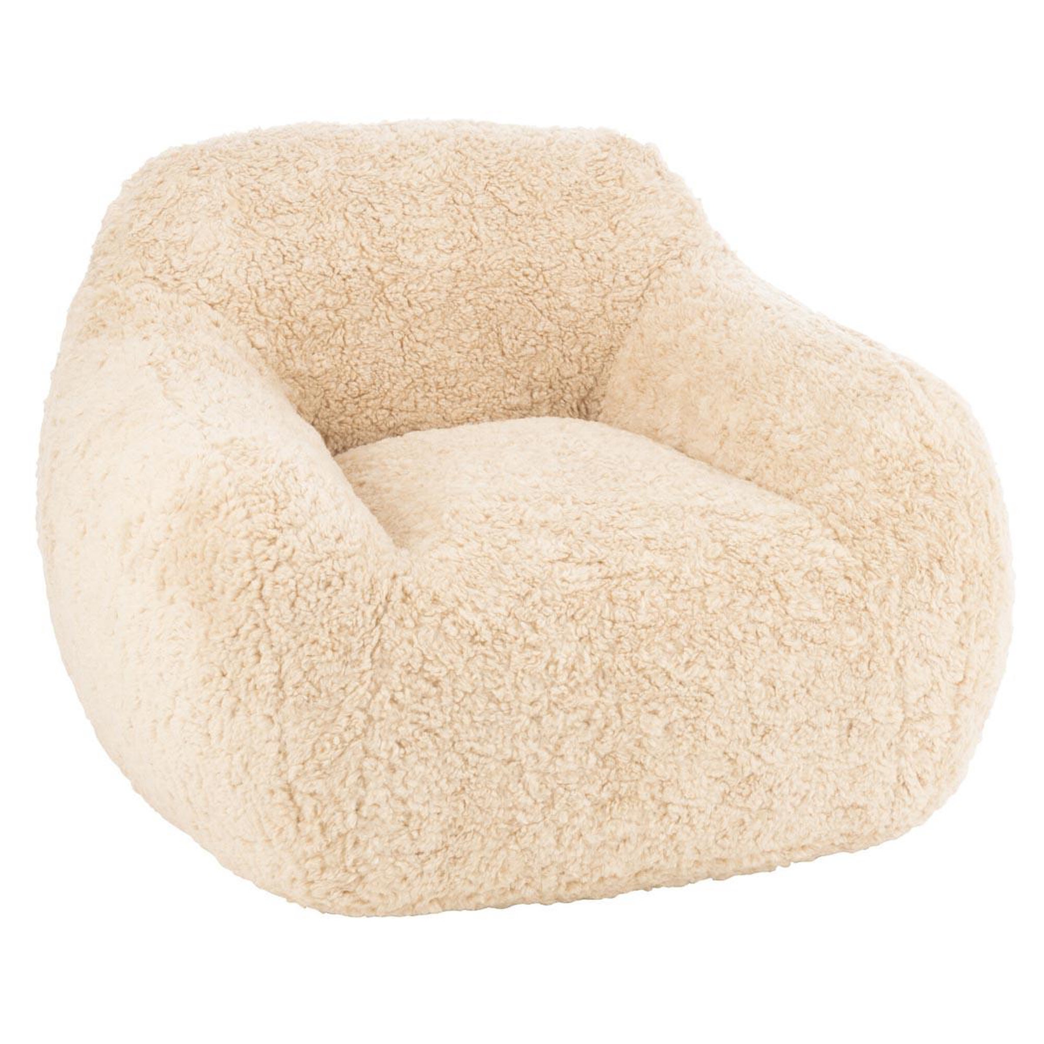 J-LINE Fauteuil en Tissu  Cutie  99cm Beige