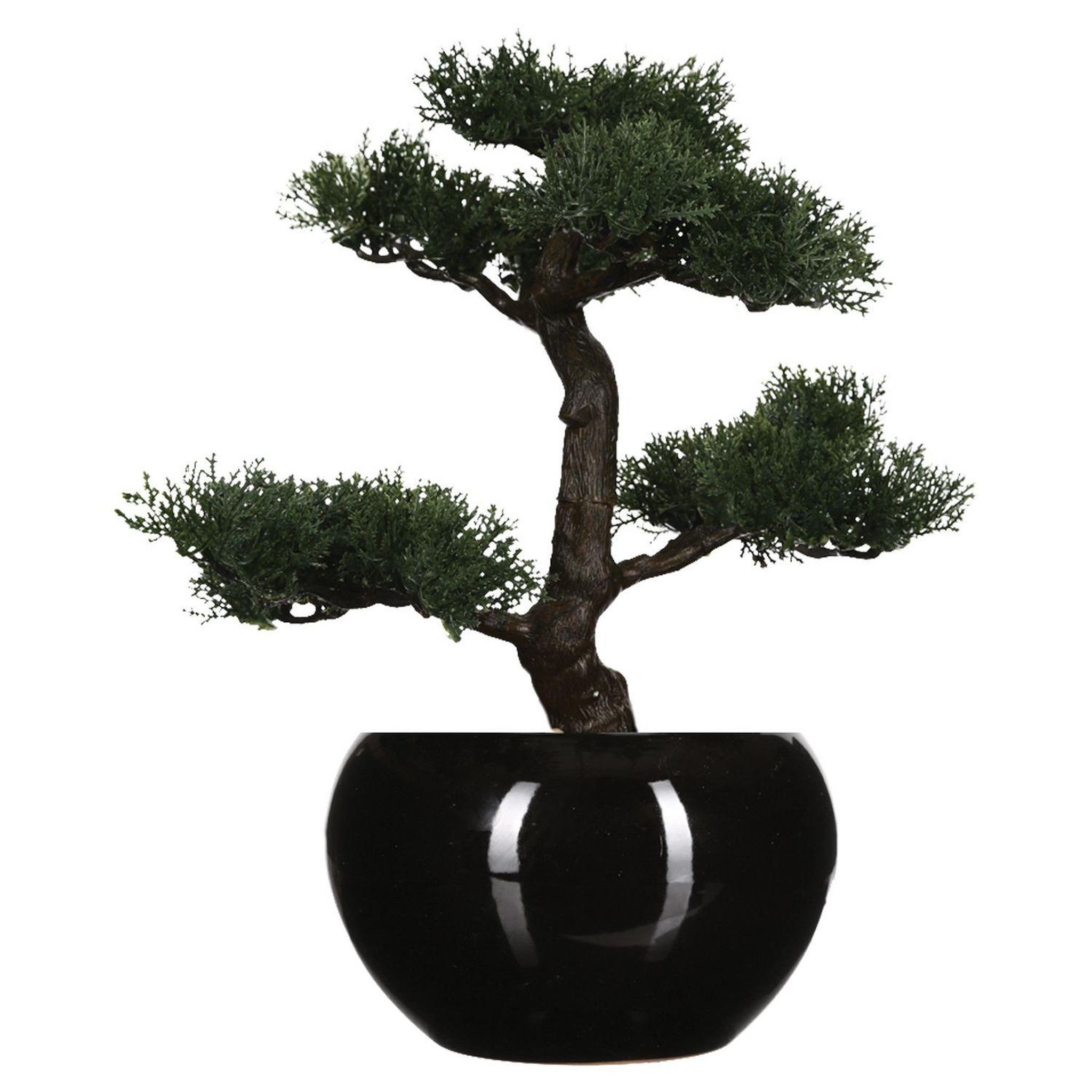 ATMOSPHERA Bonsaï artificiel avec pot - h. 36 cm - noir