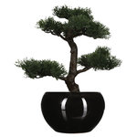 ATMOSPHERA Bonsaï artificiel avec pot - H. 36 cm - Noir