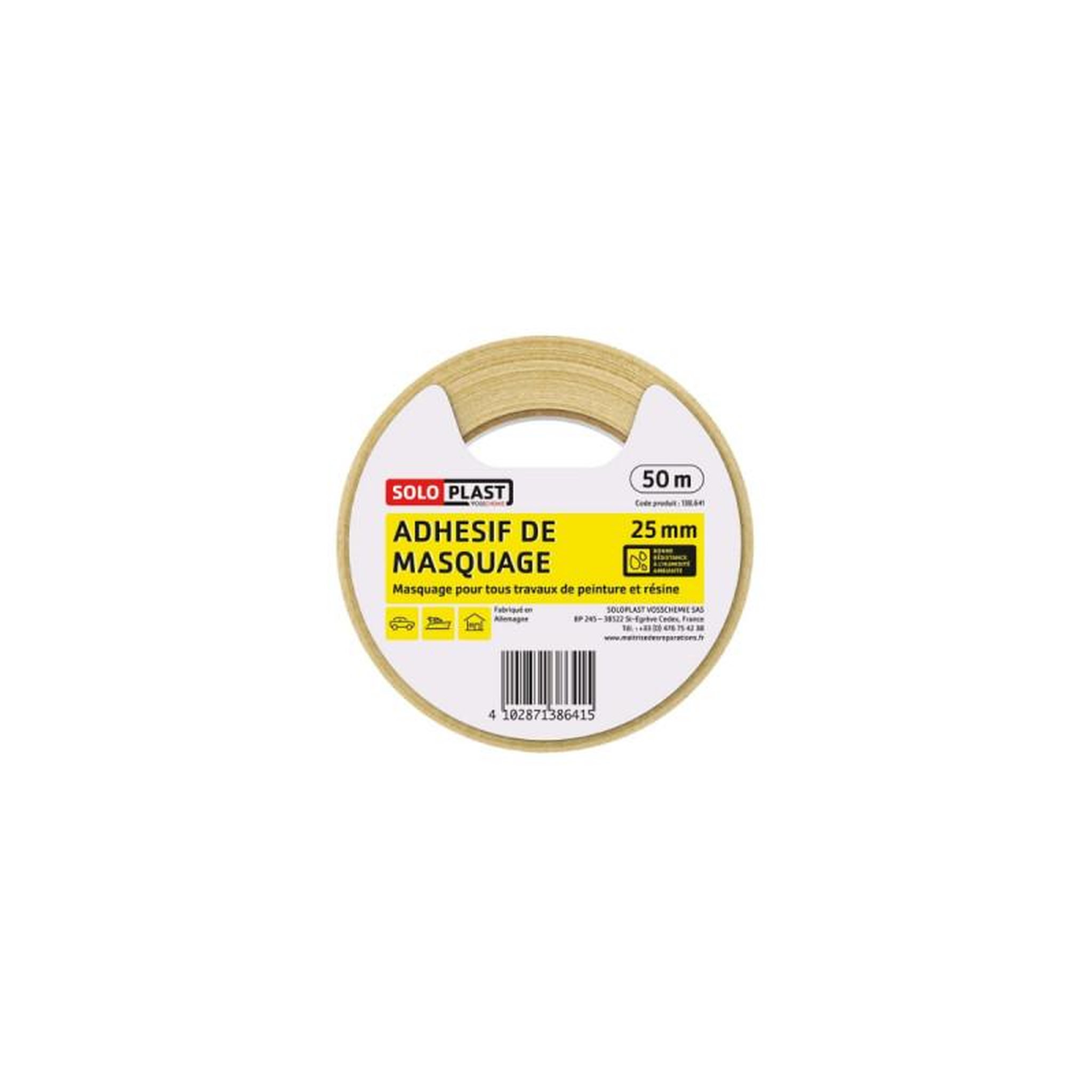 Soloplast Adhésif de masquage soloplast 25mm x 50m