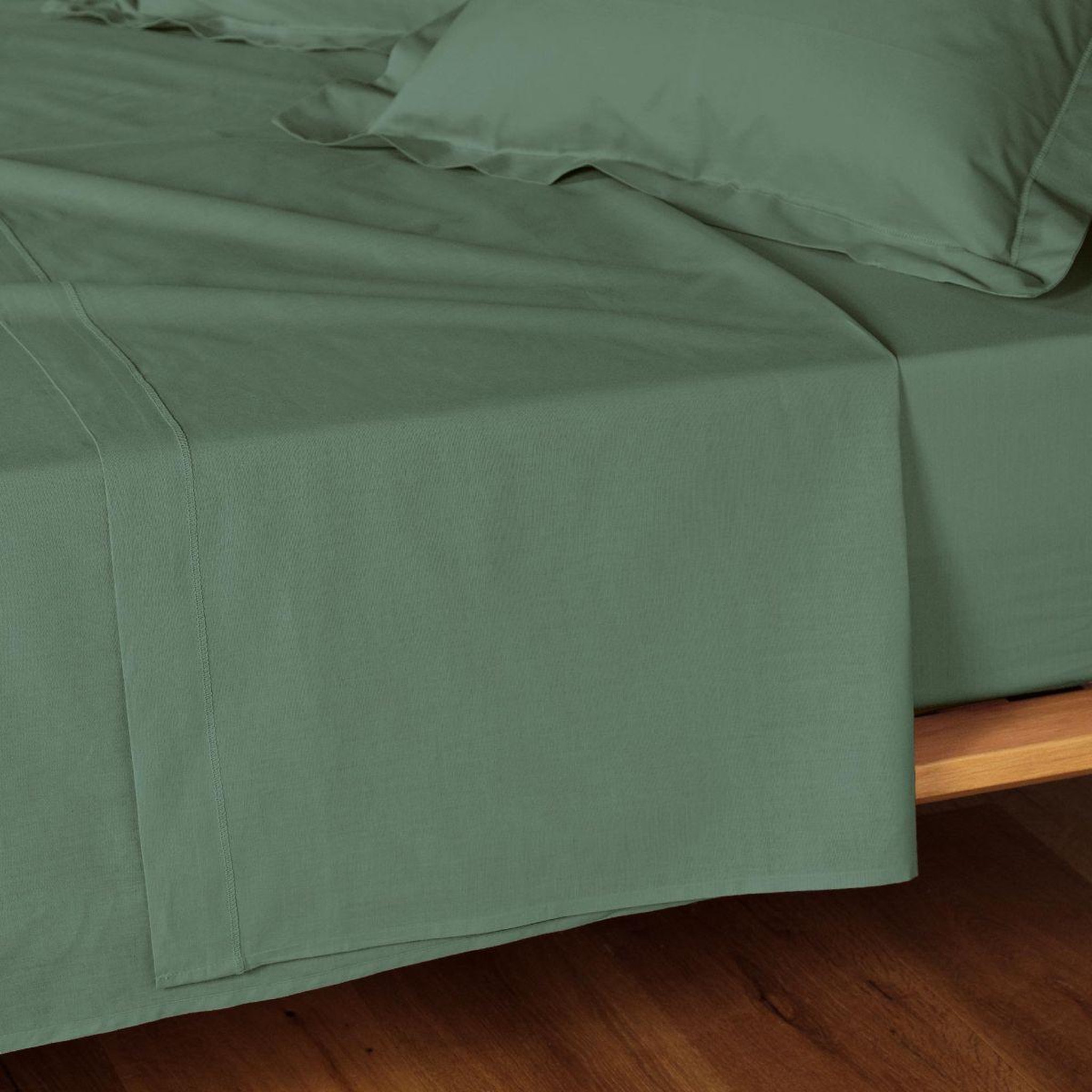 Douceur d'Intérieur Drap plat  lina  180x290cm vert cèdre