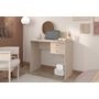 Voir la diapositive 2 : Coiffeuse 1 miroir 2 tiroirs ELISE