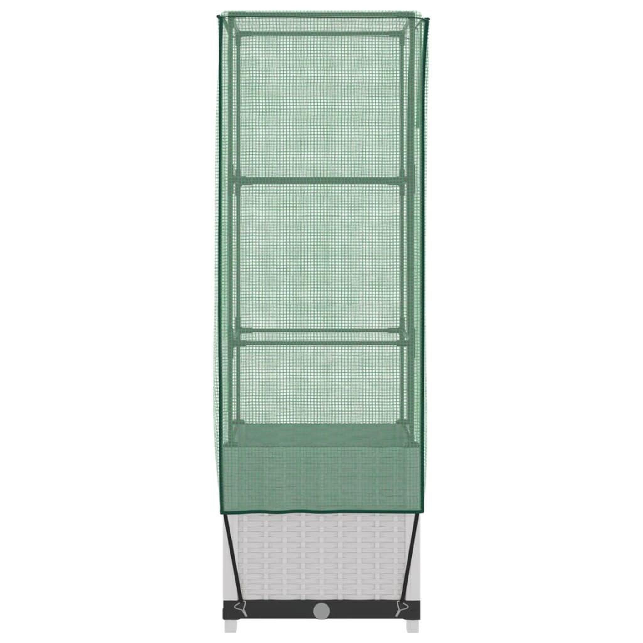 Voir la diapositive 5 : VIDAXL Jardiniere surelevee avec housse aspect rotin 40x40x139 cm