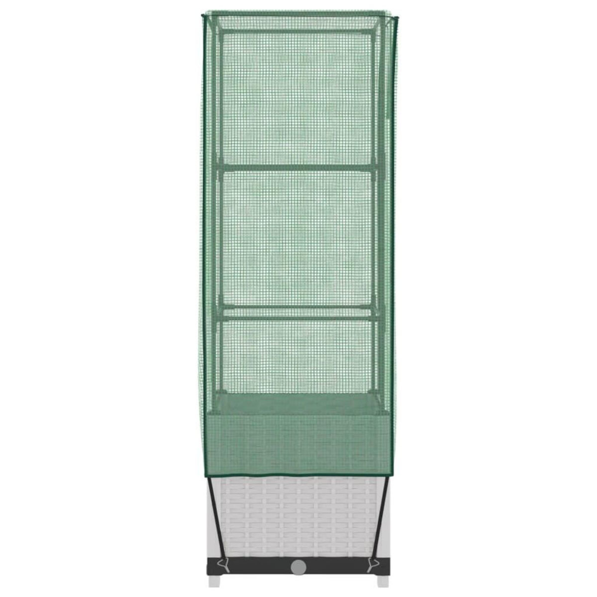 VIDAXL Jardiniere surelevee avec housse aspect rotin 40x40x139 cm