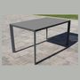 Voir la diapositive 2 : DCB GARDEN Table de jardin rectangulaire - 4/6 places - Aluminium laqué et peinture - Anthracite - EPOXY MEET