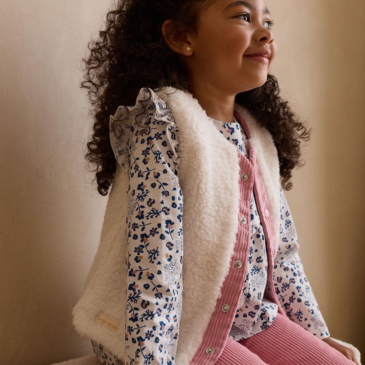 Petit Béguin Blouse enfant en popeline Céleste