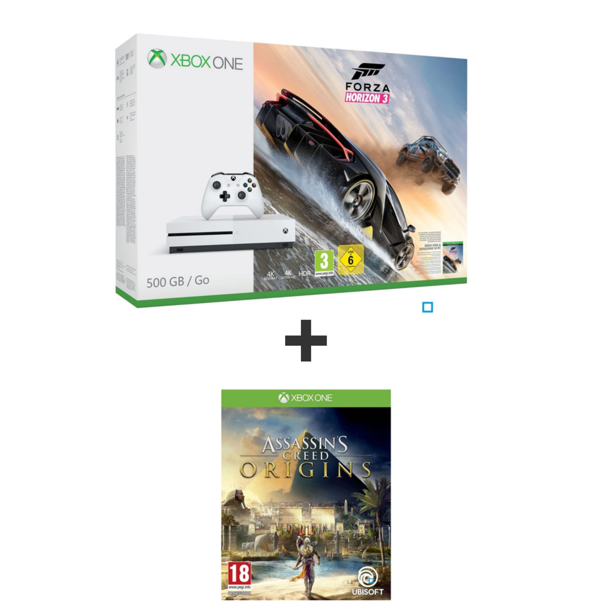 Boîte Vide Pour Console Microsoft Xbox One Blanche 500 Go - Pack Forza Horizon
