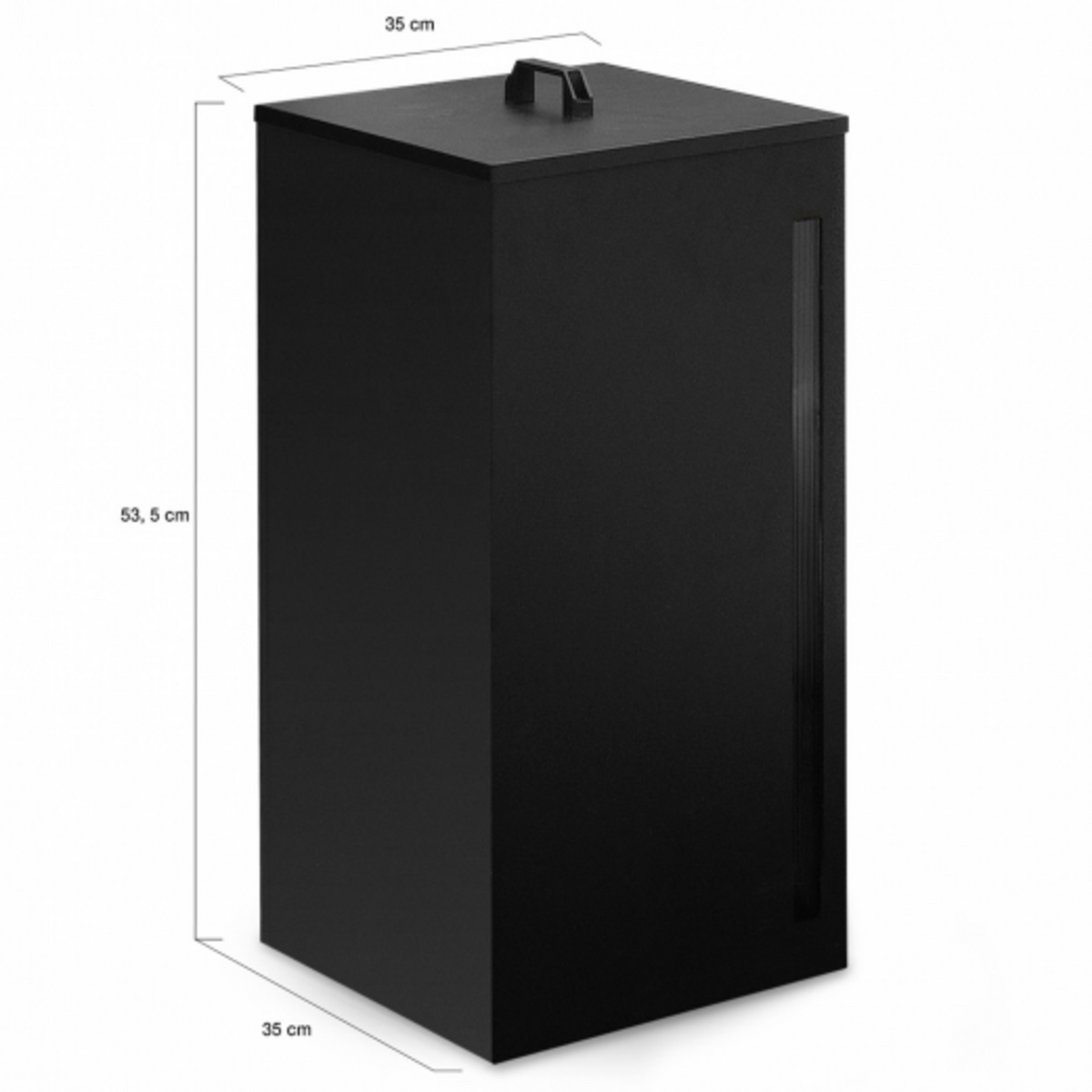 ID MARKET Réservoir à granulés 30 kg noir rangement à pellets 35 x 35 x 53,5 cm