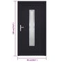 Voir la diapositive 6 : VIDAXL Porte d'entree anthracite 98x190 cm PVC