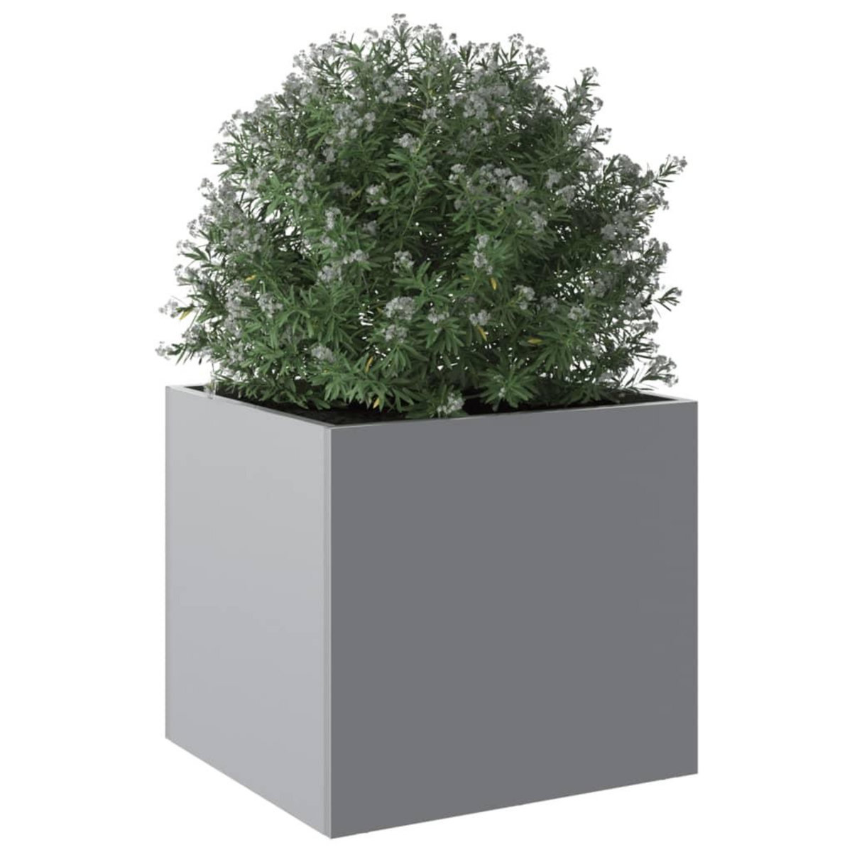 VIDAXL Jardiniere argente 32x30x29 cm acier galvanise