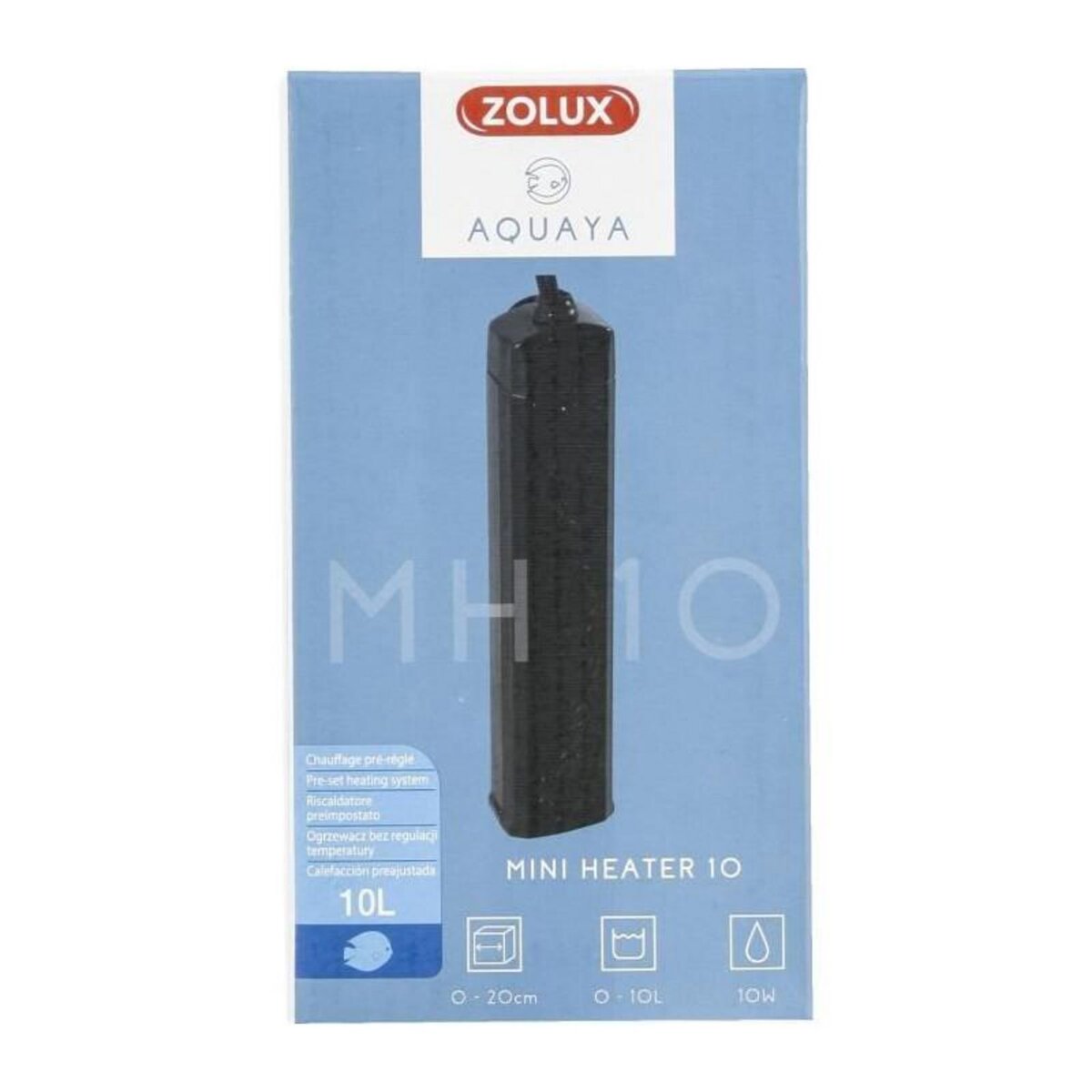 Zolux Mini chauffage - Zolux - Pour aquarium jusqu'a 10 L - Température constante 25°C - 10W - Noir