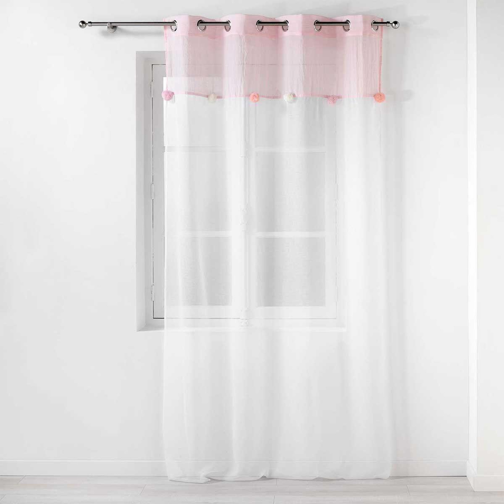 Douceur d'Intérieur Rideau Voilage à Œillets  Elfika  140x240cm Blanc