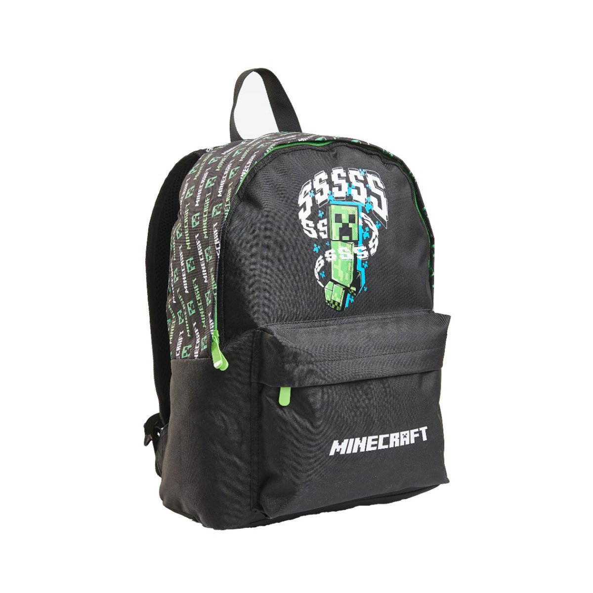 Sac à dos 1 compartiment Noir MINECRAFT