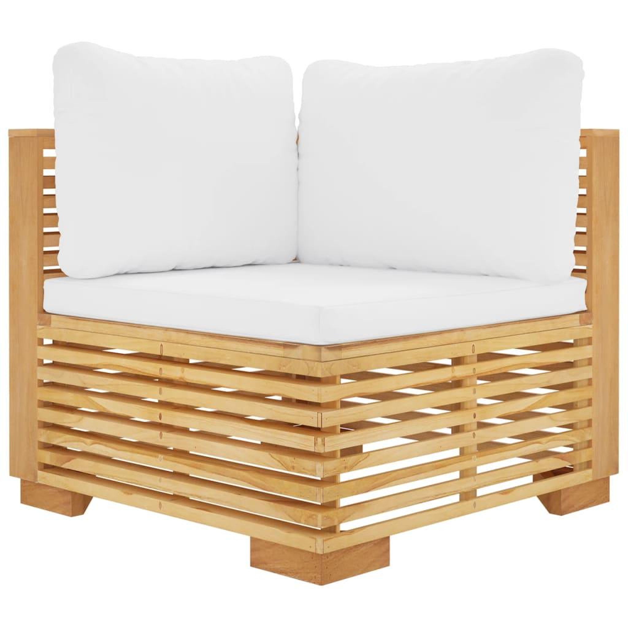 Voir la diapositive 4 : VIDAXL Canapes d'angle de jardin et coussins 2 pcs Bois teck massif