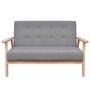 Voir la diapositive 2 : VIDAXL Canape a 2 places Tissu Gris clair