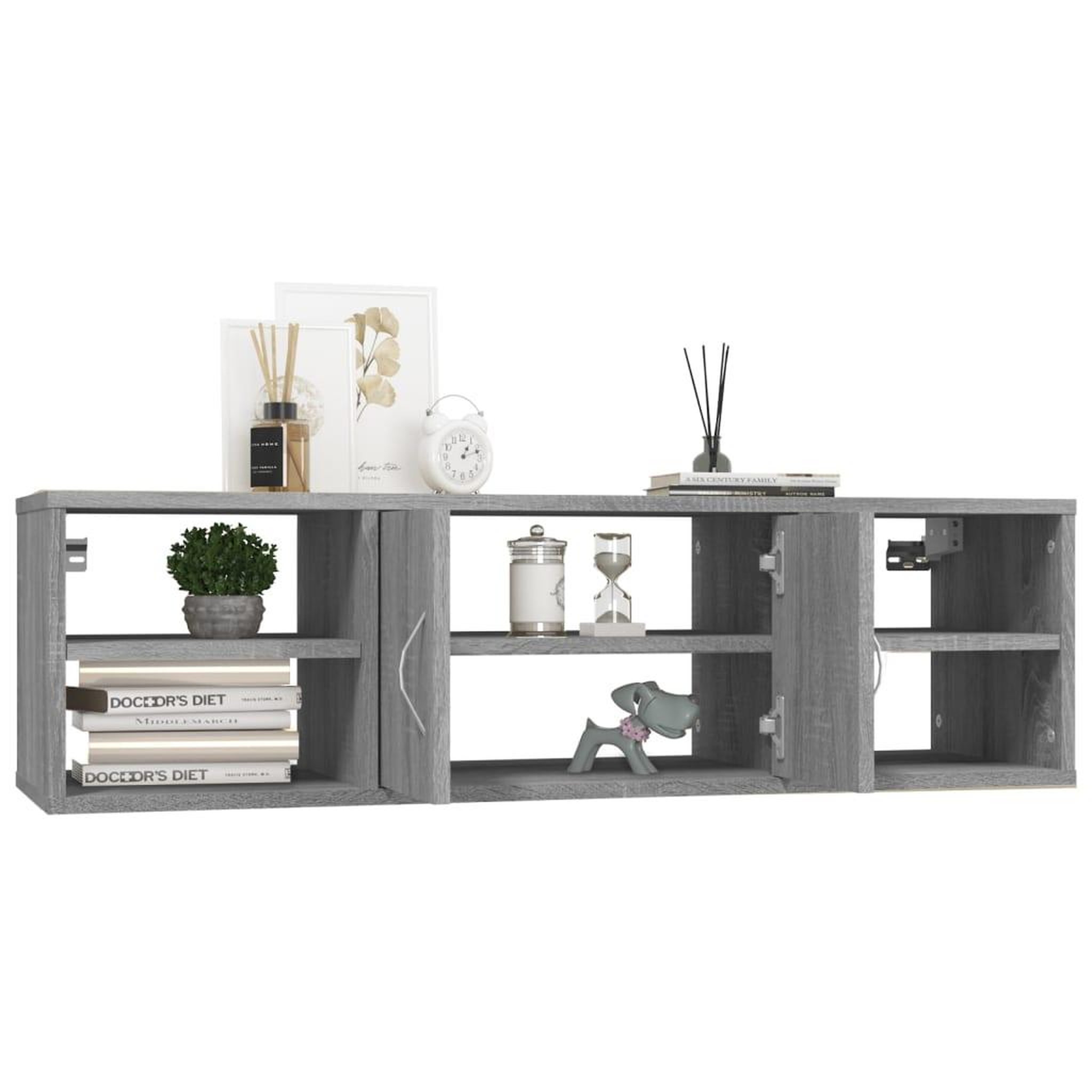 Voir la diapositive 4 : VIDAXL Etagere murale Sonoma gris 102x30x29 cm Bois ingenierie