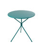 Voir la diapositive 2 : Paris Prix Table de Jardin en Métal  Tripod  72cm Turquoise