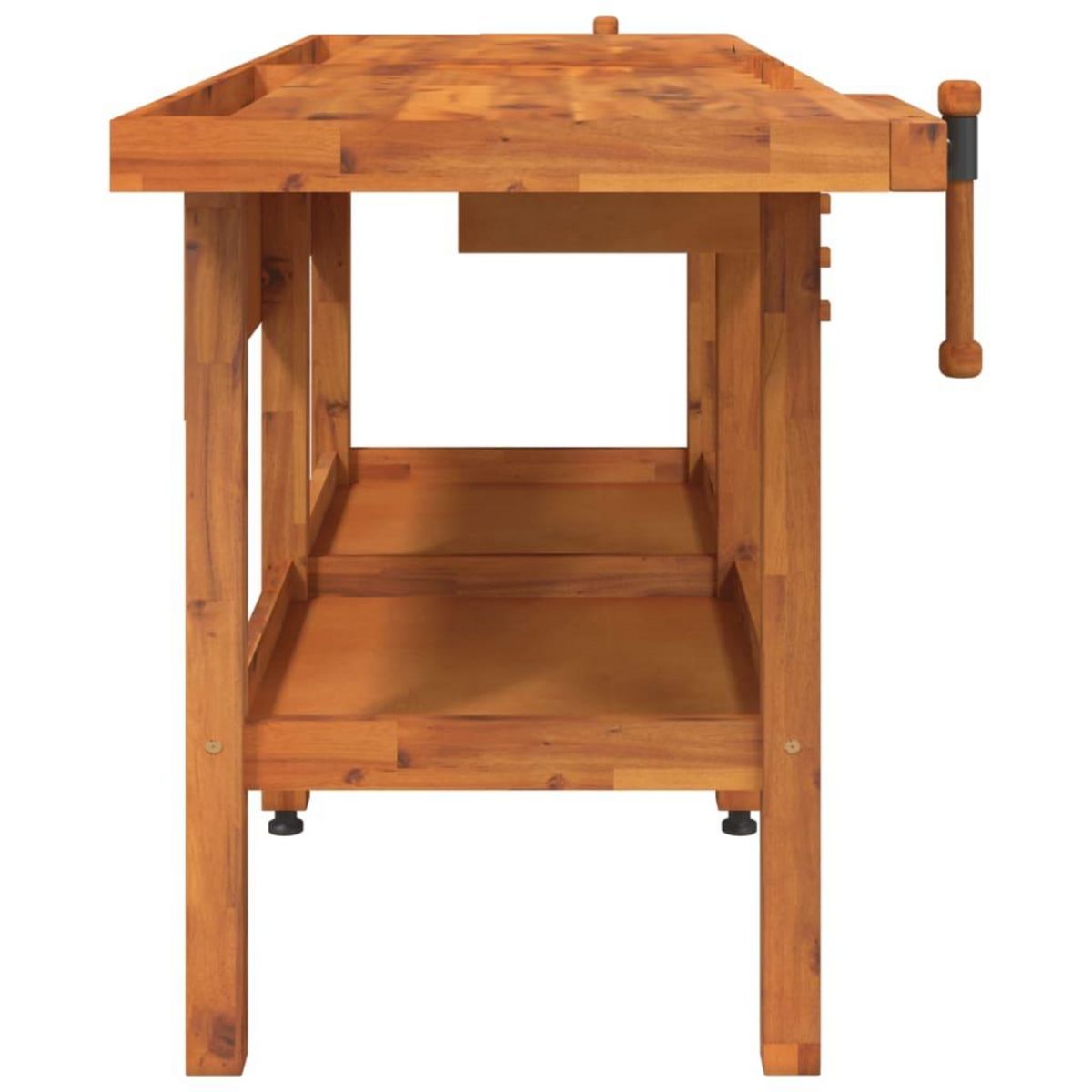 VIDAXL Etabli avec tiroirs et etaux 192x62x83 cm Bois massif d'acacia