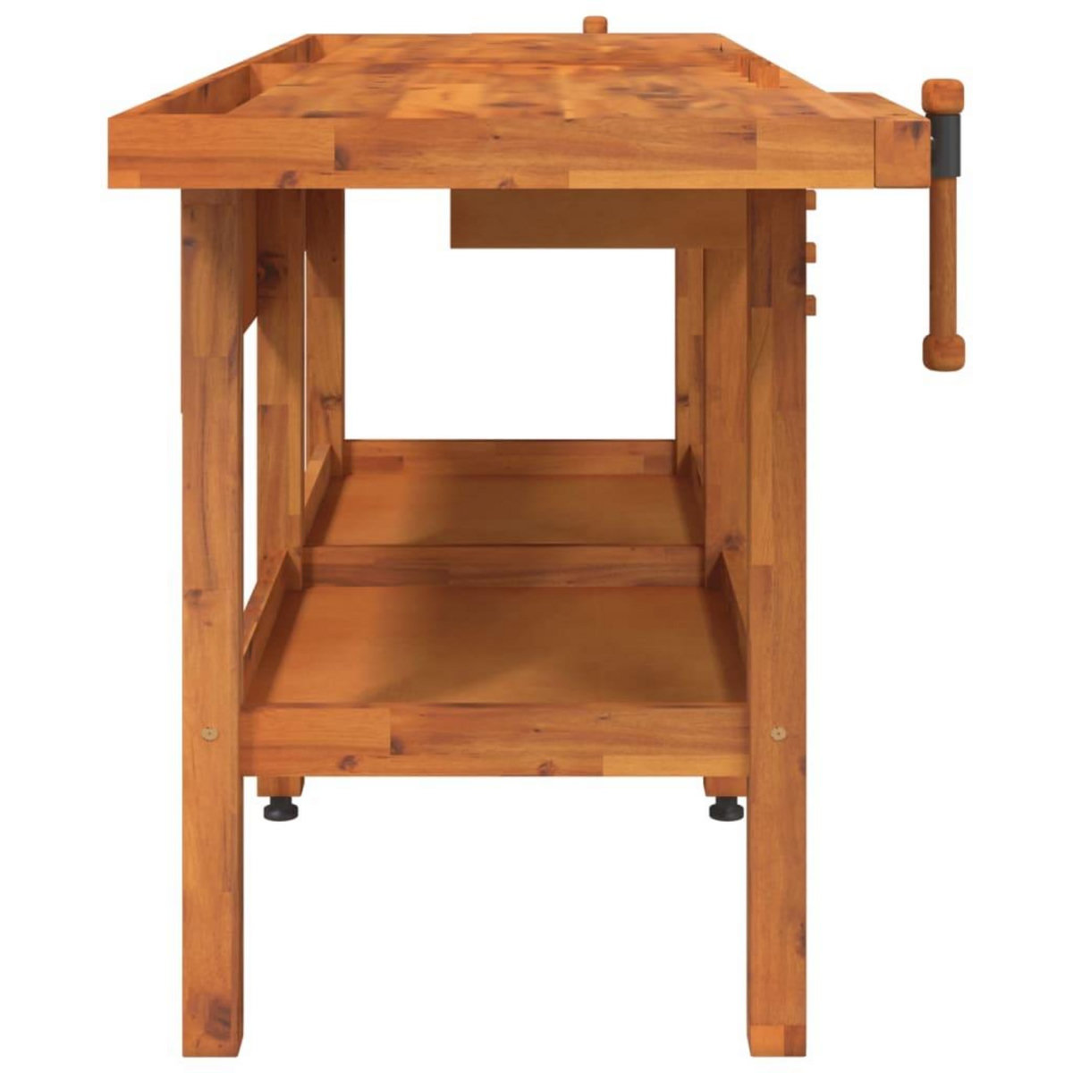 VIDAXL Etabli avec tiroirs et etaux 192x62x83 cm Bois massif d'acacia