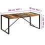 Voir la diapositive 6 : VIDAXL Table de salle a manger 180x90x75 cm Bois de recuperation