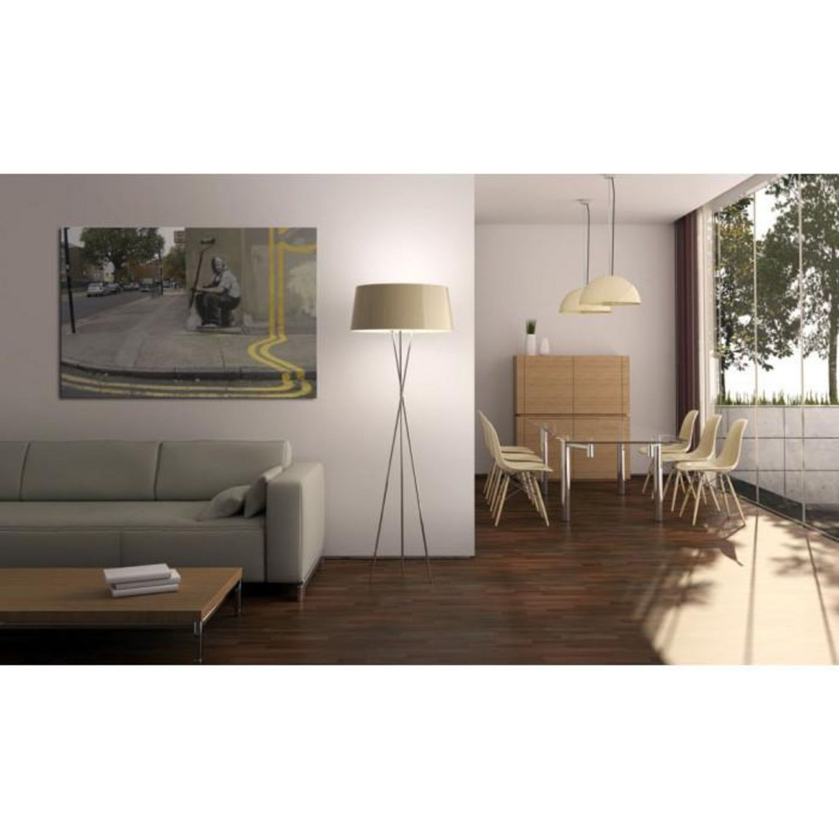 Paris Prix Tableau Imprimé  Fleur Jaune - Banksy  40x60cm