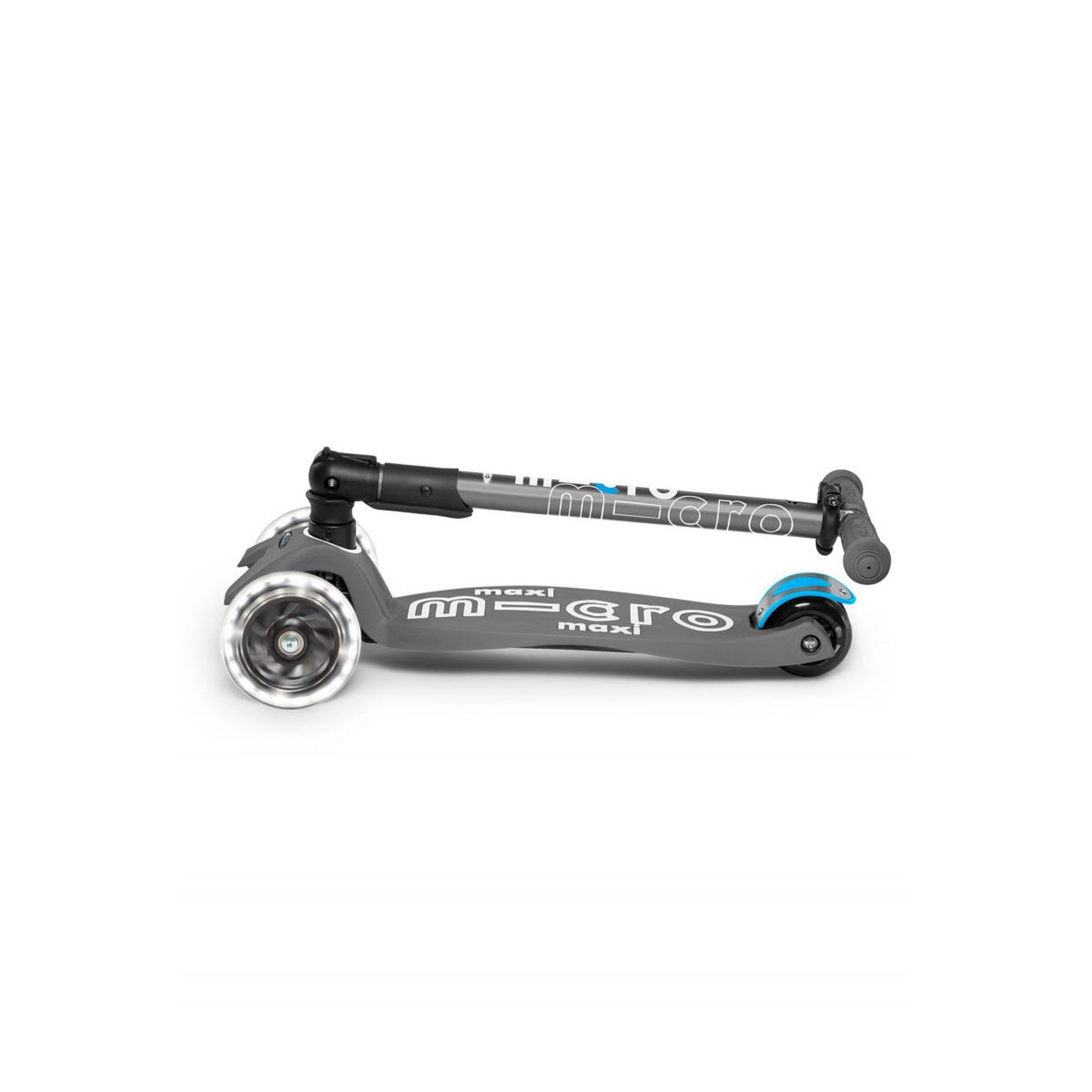 Voir la diapositive 3 : Micro Trottinette  Maxi  Deluxe Pliable LED - Gris volcan
