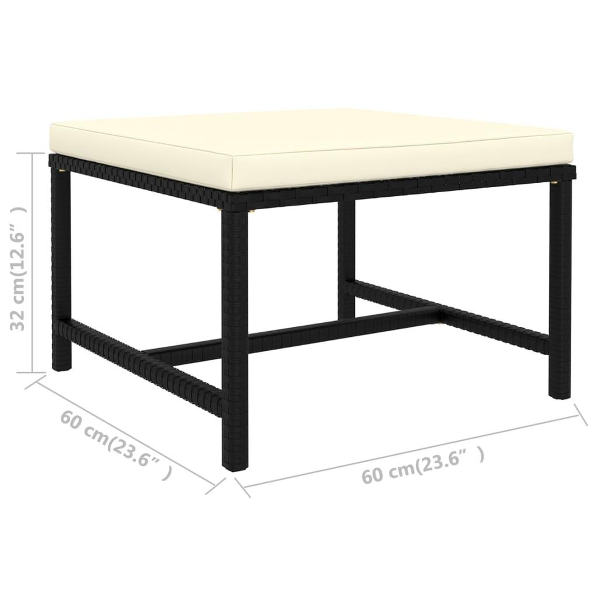 Voir la diapositive 6 : VIDAXL Salon de jardin 7 pcs avec coussins resine tressee noir