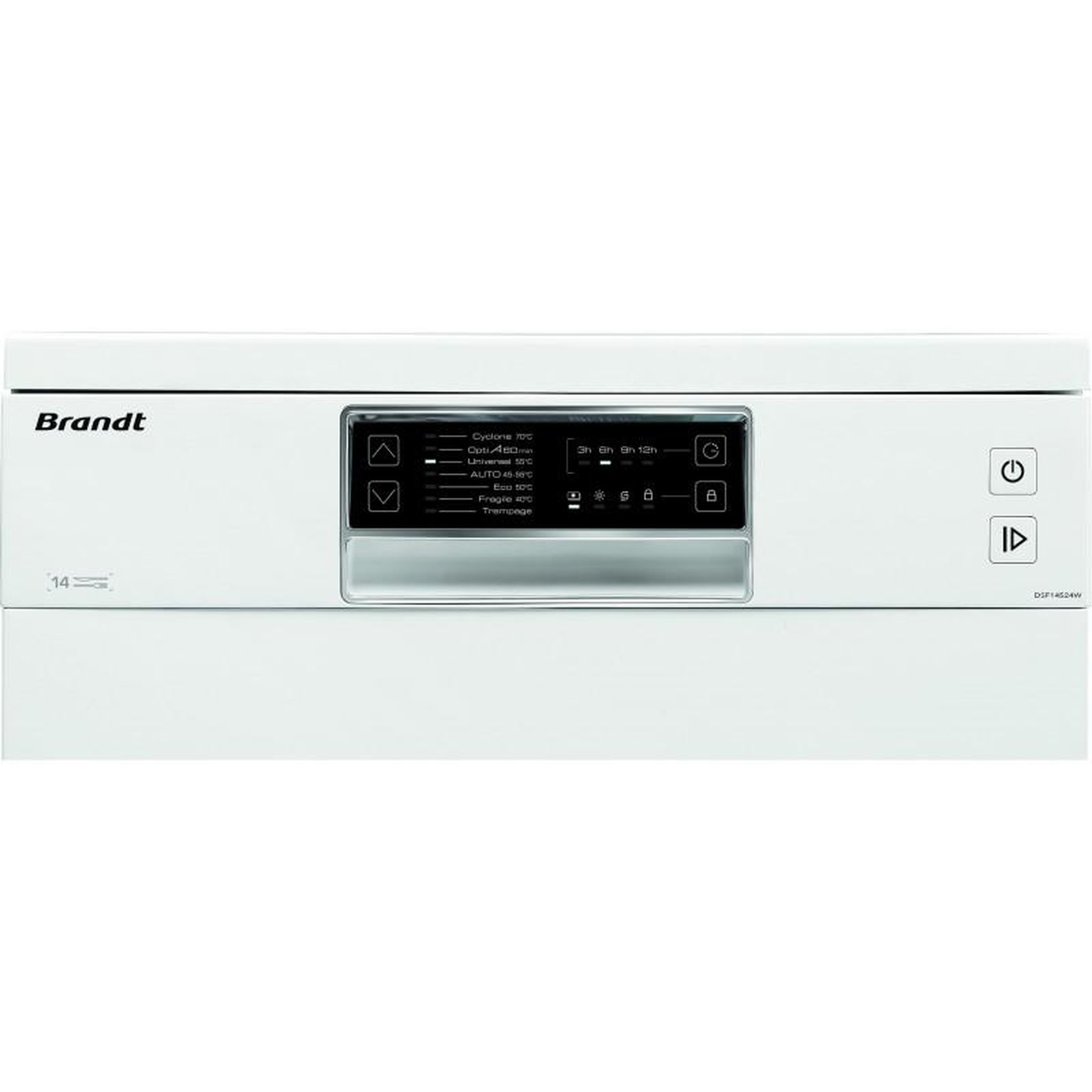Voir la diapositive 3 : BRANDT Lave-vaisselle 60cm 14 couverts 44db - dsf14524w