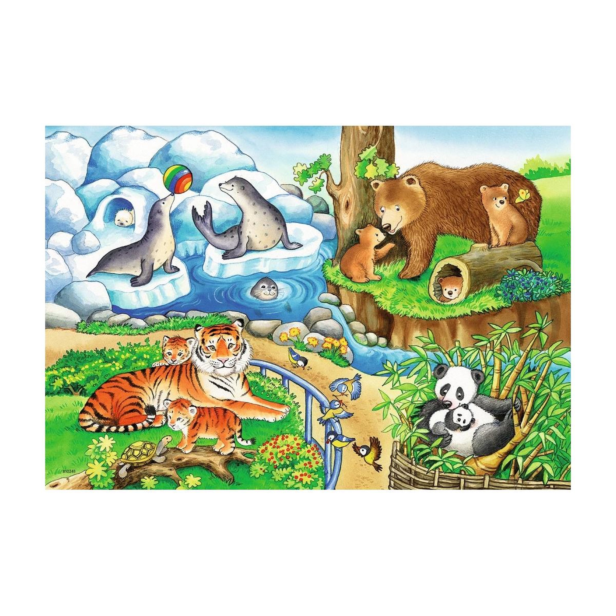 Voir la diapositive 2 : RAVENSBURGER Puzzle 2x12 pieces les animaux du zoo