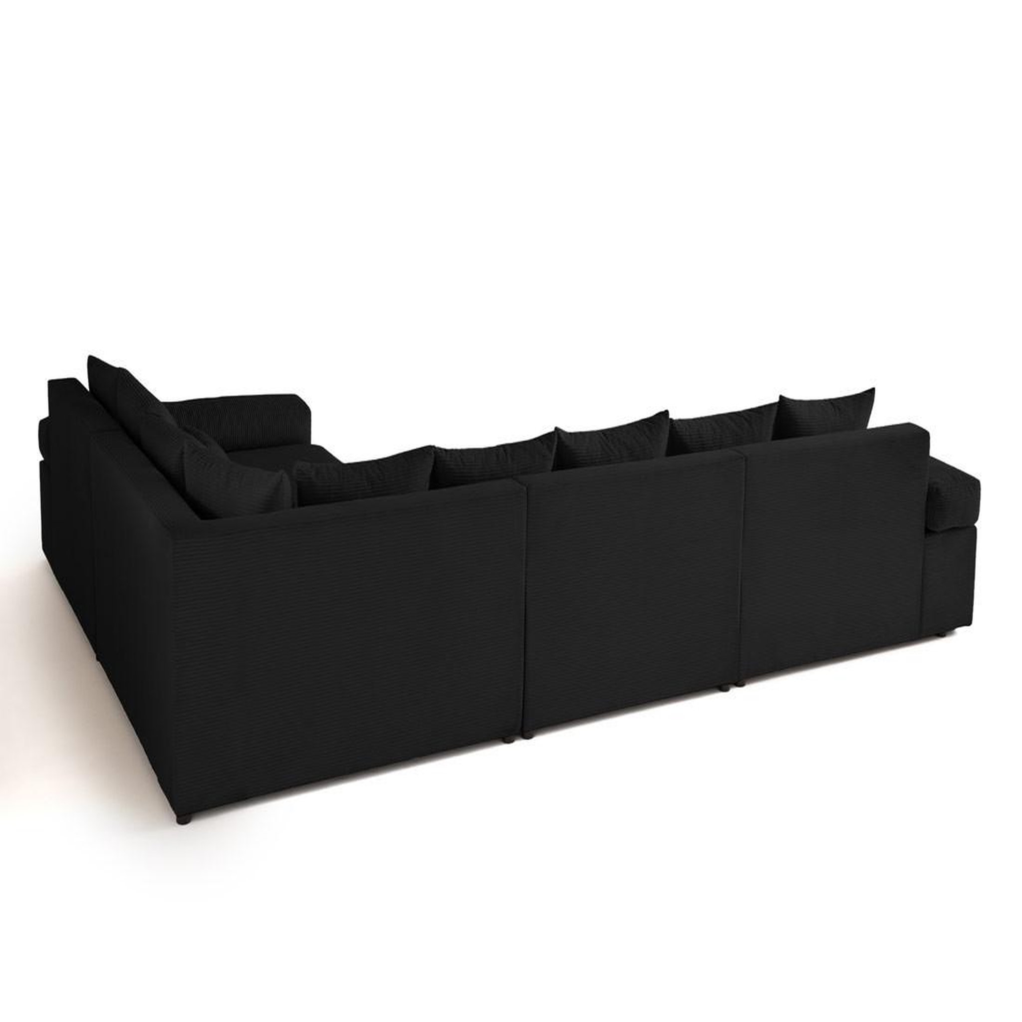 Voir la diapositive 5 : LISA DESIGN Aspen - canapé d'angle réversible 5 places - assise profonde - en velours côtelé