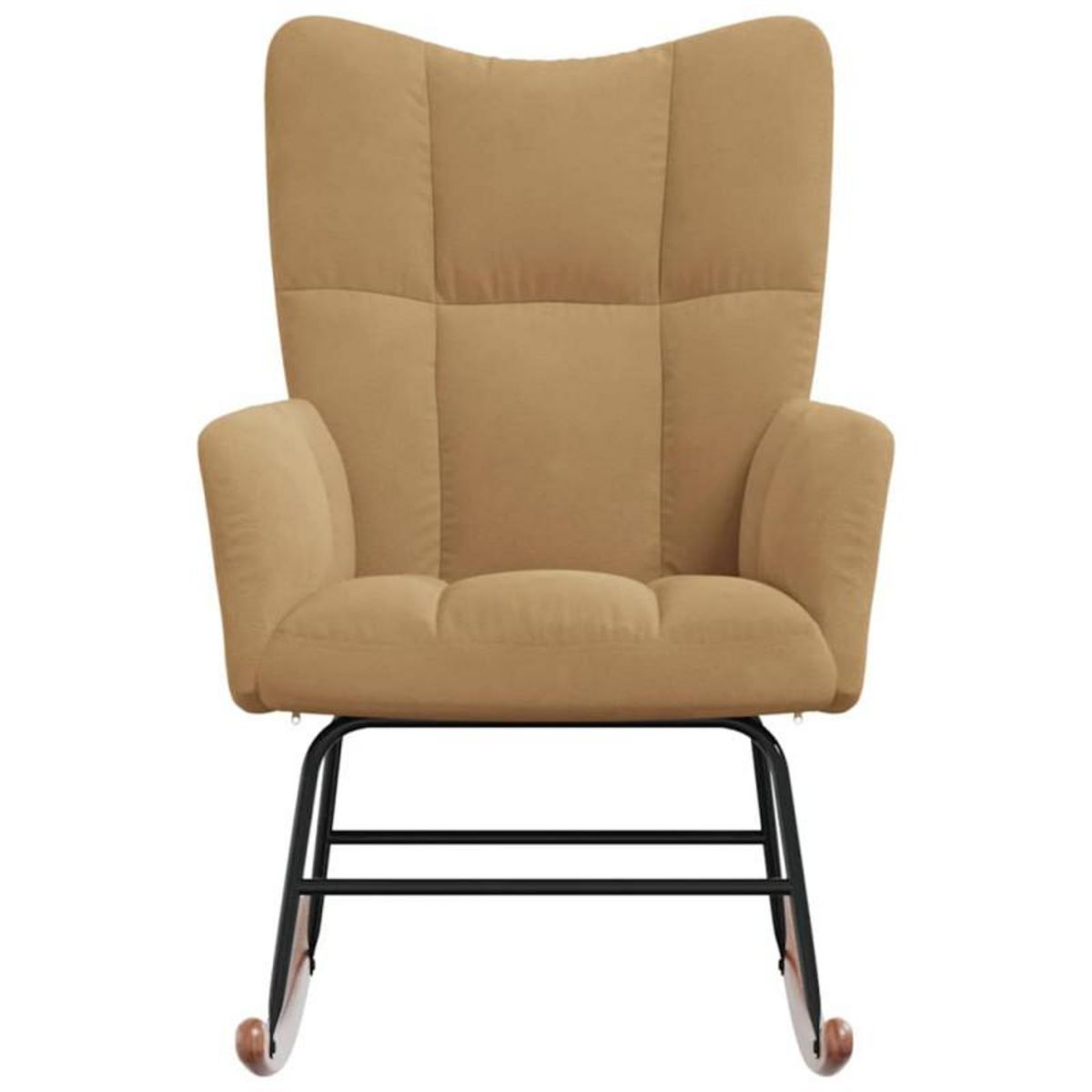 VIDAXL Chaise à bascule Marron Velours