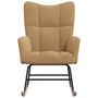 Voir la diapositive 3 : VIDAXL Chaise à bascule Marron Velours