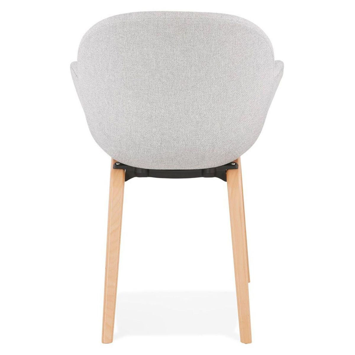 Paris Prix Chaise Design en Tissu  Fiano  88cm Gris & Naturel