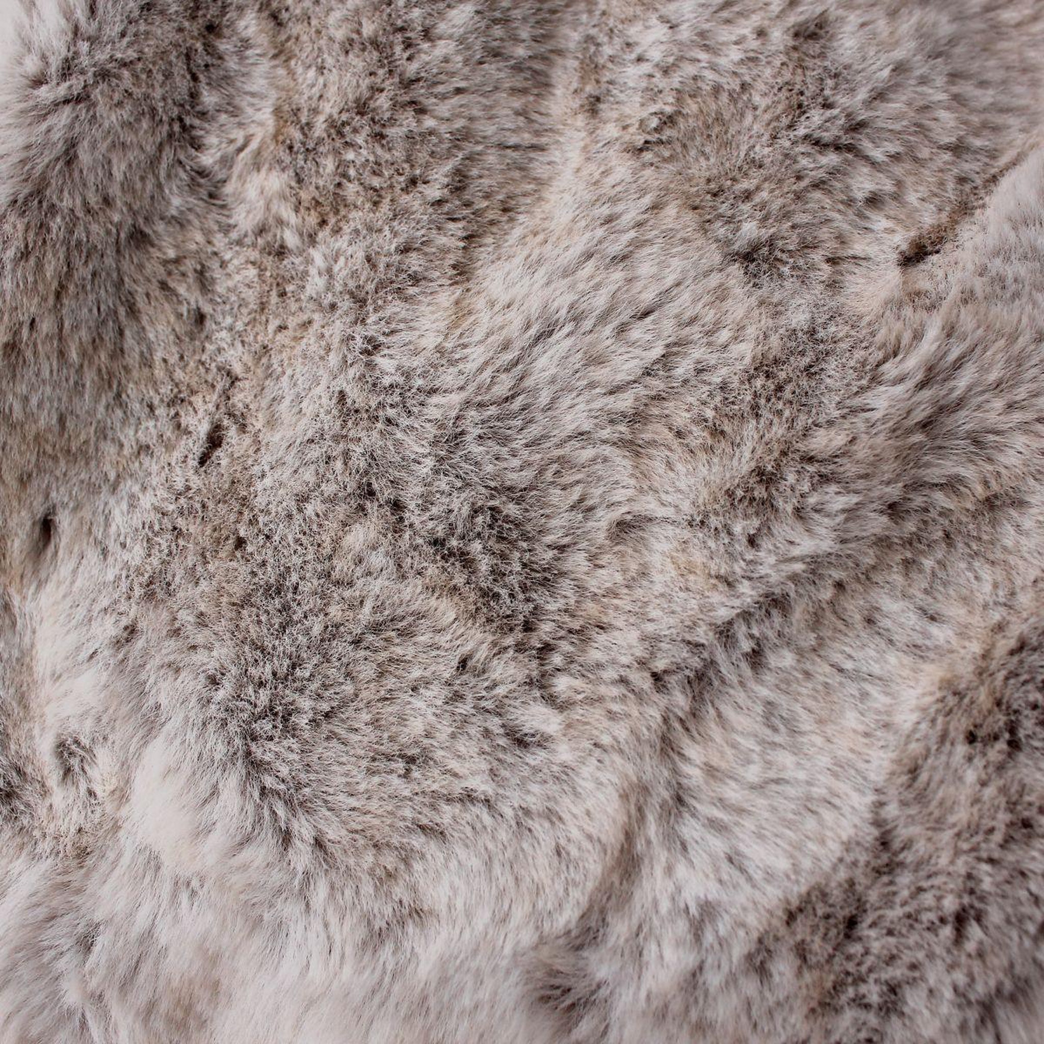 Voir la diapositive 2 : ENJOY HOME Plaid imitation fourrure  rabbit  125x150cm gris