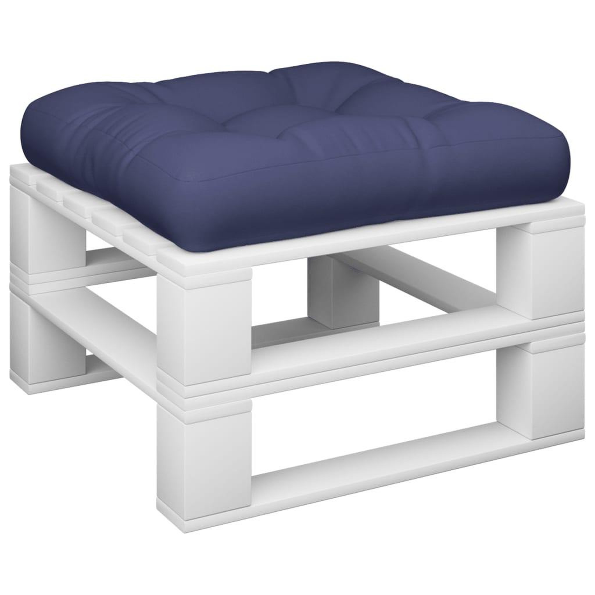 Voir la diapositive 3 : VIDAXL Coussin de palette bleu marine 60x60x12 cm tissu