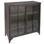Voir la diapositive 1 : ATMOSPHERA Buffet vitré industriel Broc - L. 102 x H. 101 cm - Gris