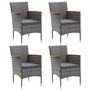 Voir la diapositive 5 : VIDAXL Ensemble a manger de jardin 5 pcs Gris