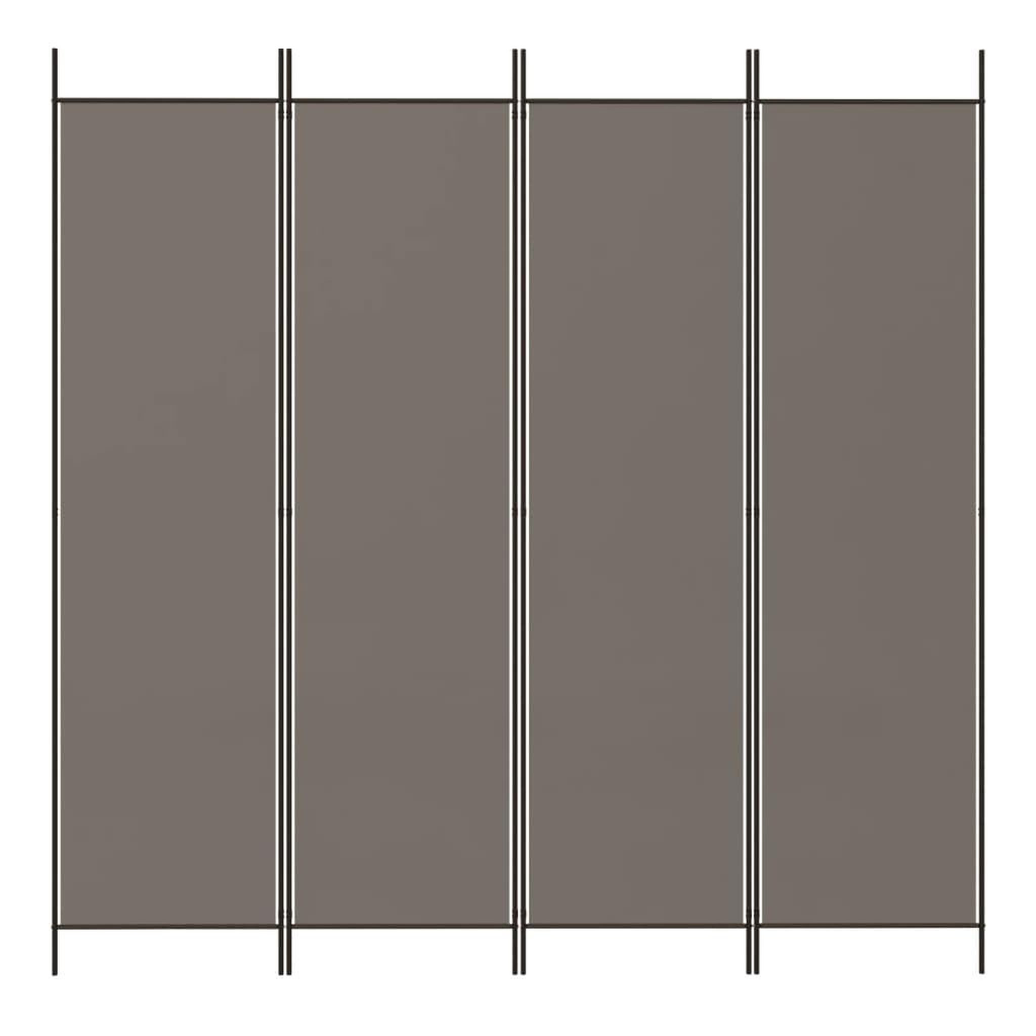 Voir la diapositive 3 : VIDAXL Cloison de separation 4 panneaux Anthracite 200x200 cm Tissu