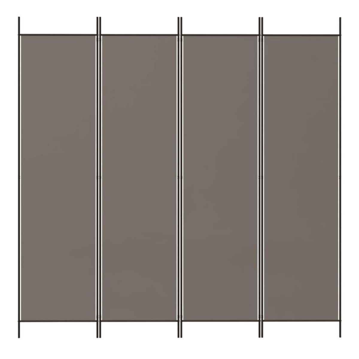 VIDAXL Cloison de separation 4 panneaux Anthracite 200x200 cm Tissu