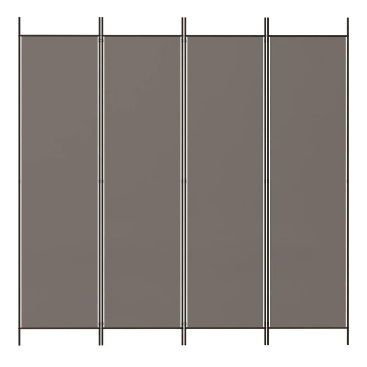 VIDAXL Cloison de separation 4 panneaux Anthracite 200x200 cm Tissu