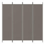 Voir la diapositive 3 : VIDAXL Cloison de separation 4 panneaux Anthracite 200x200 cm Tissu