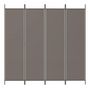 Voir la diapositive 3 : VIDAXL Cloison de separation 4 panneaux Anthracite 200x200 cm Tissu