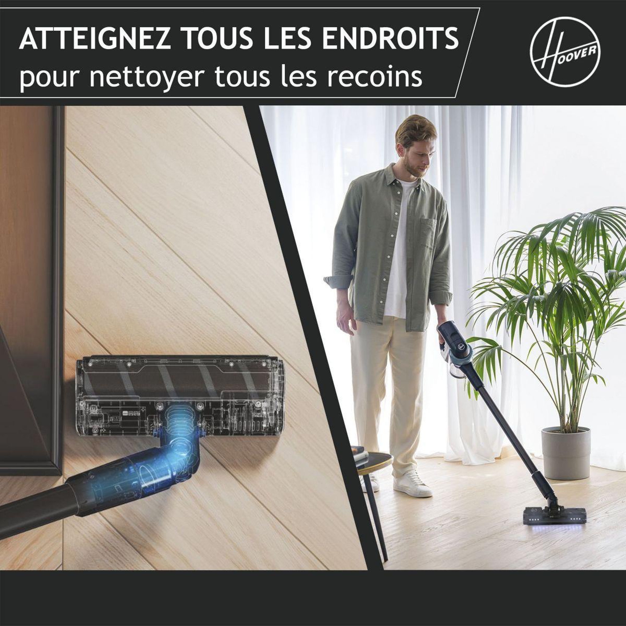 Voir la diapositive 3 : HOOVER Aspirateur balai HF401H