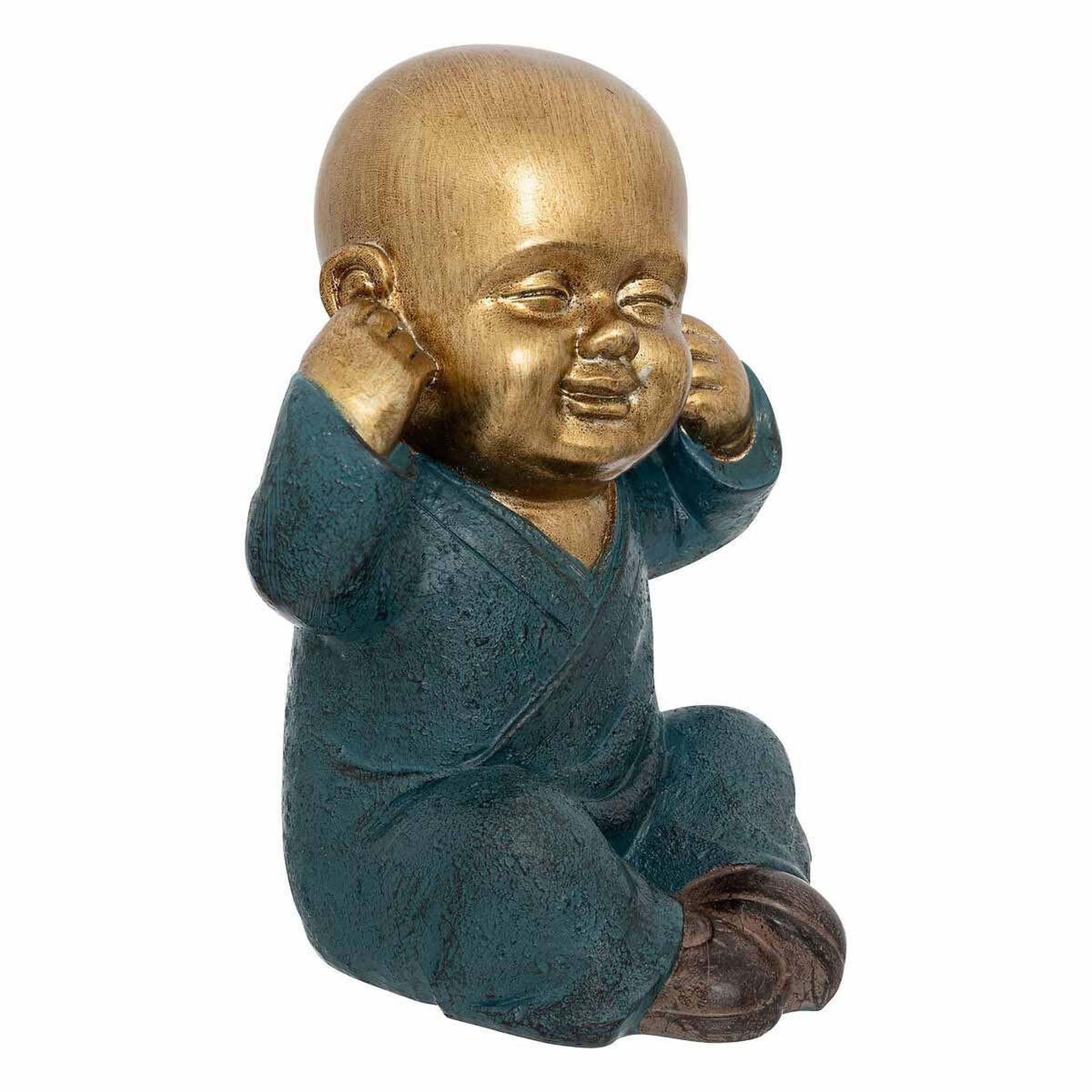 Voir la diapositive 4 : ATMOSPHERA Lot de 3 statuettes déco bouddha  sagesse  21cm or
