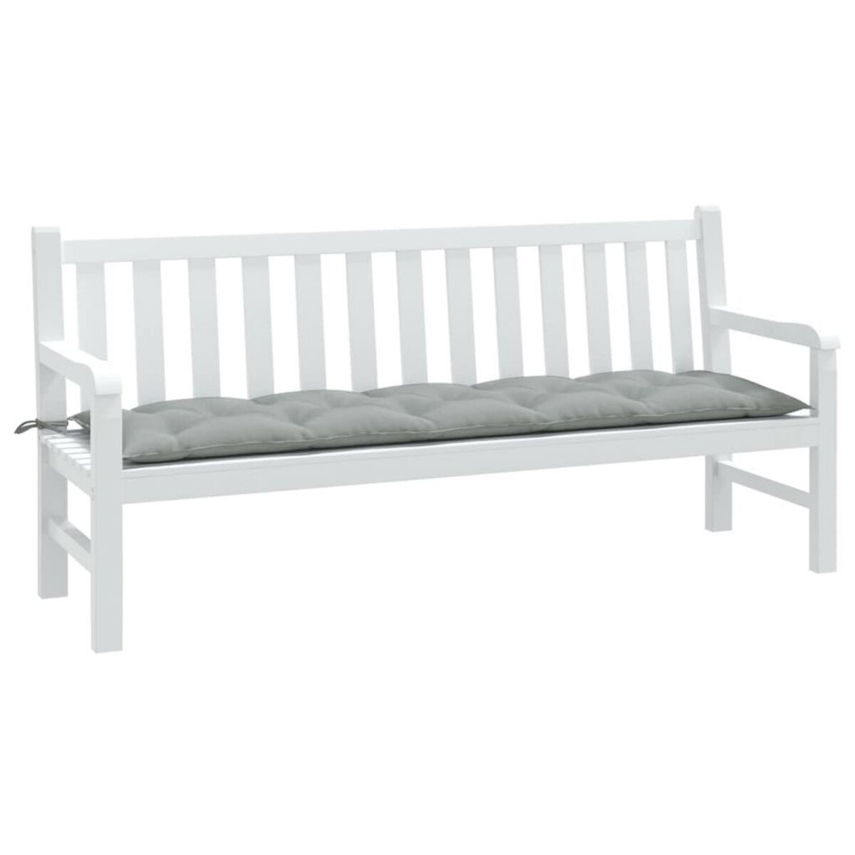 VIDAXL Coussin de banc de jardin gris clair melange 180x50x7 cm tissu