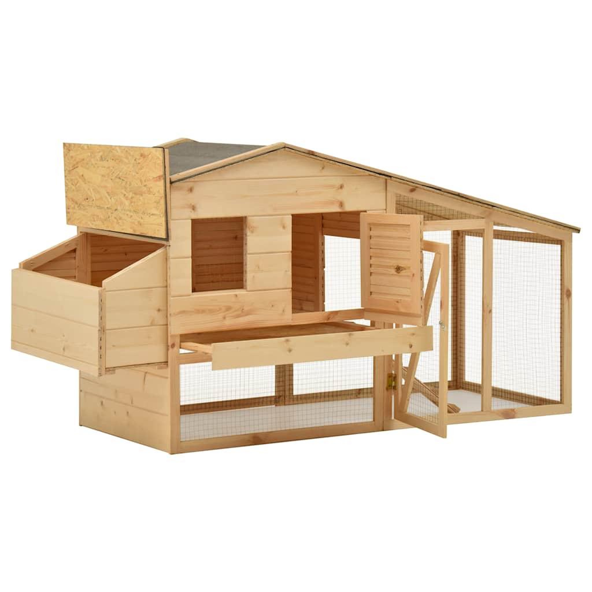 Voir la diapositive 2 : VIDAXL Poulailler Bois de pin massif 178x67x92 cm