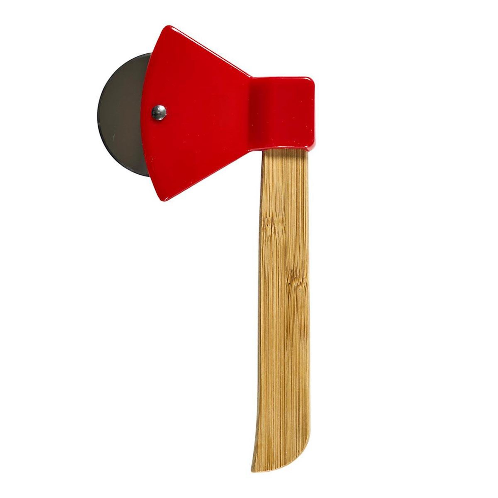 COOK CONCEPT Roulette à pizza en bois  hache  21cm rouge